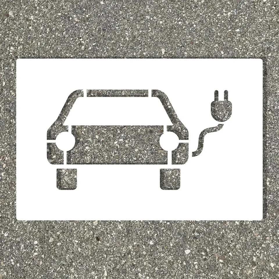 Kaiserkraft Stencil Segnaletica Ricarica Auto Elettriche Plastica