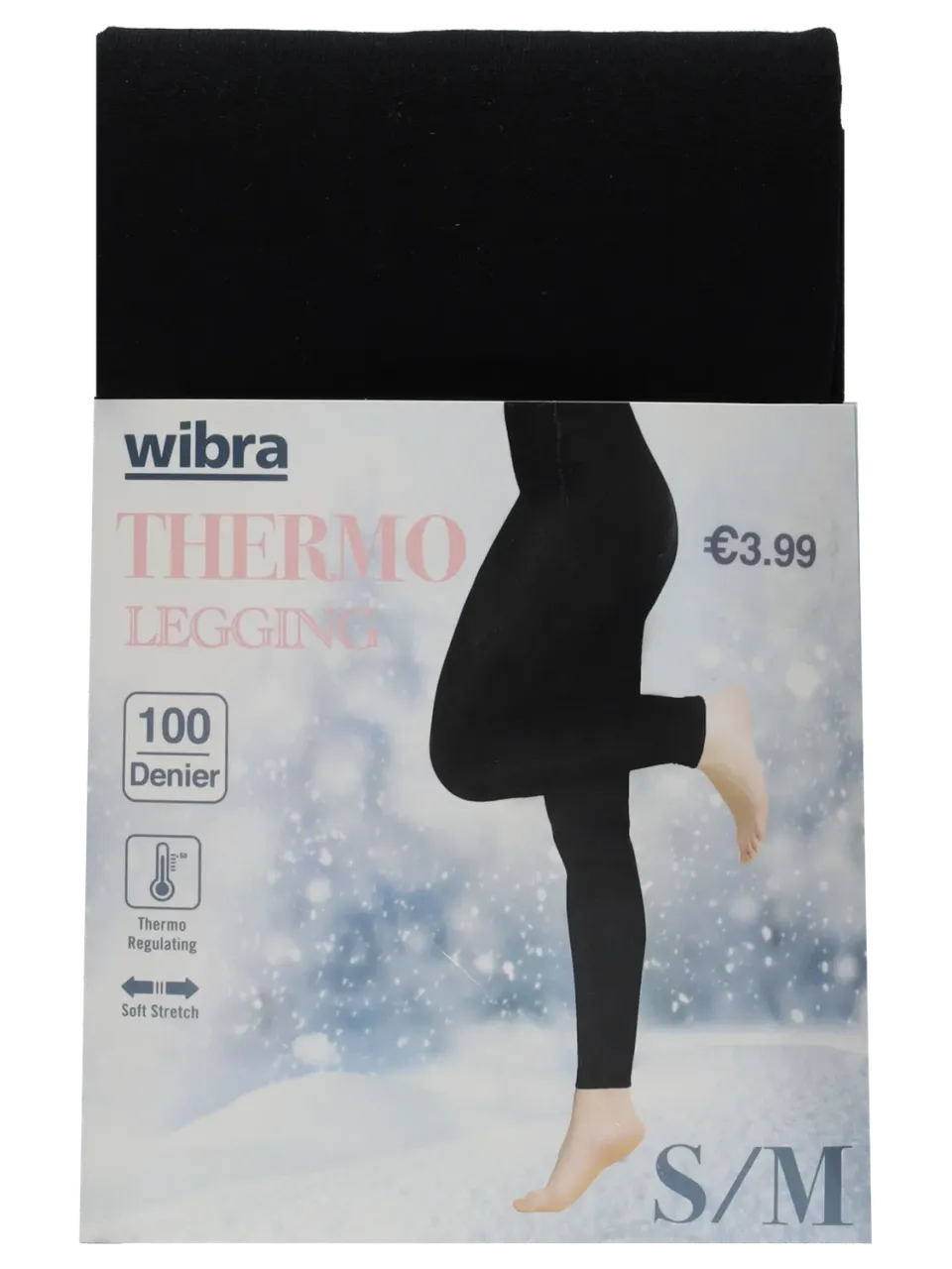 Wibra leggings termici donna neri 100 denari