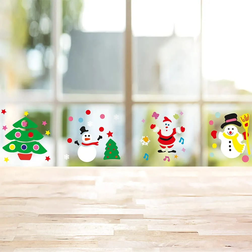 Euromarketing Magic Gel stickers natalizi gel 1 foglio assortiti