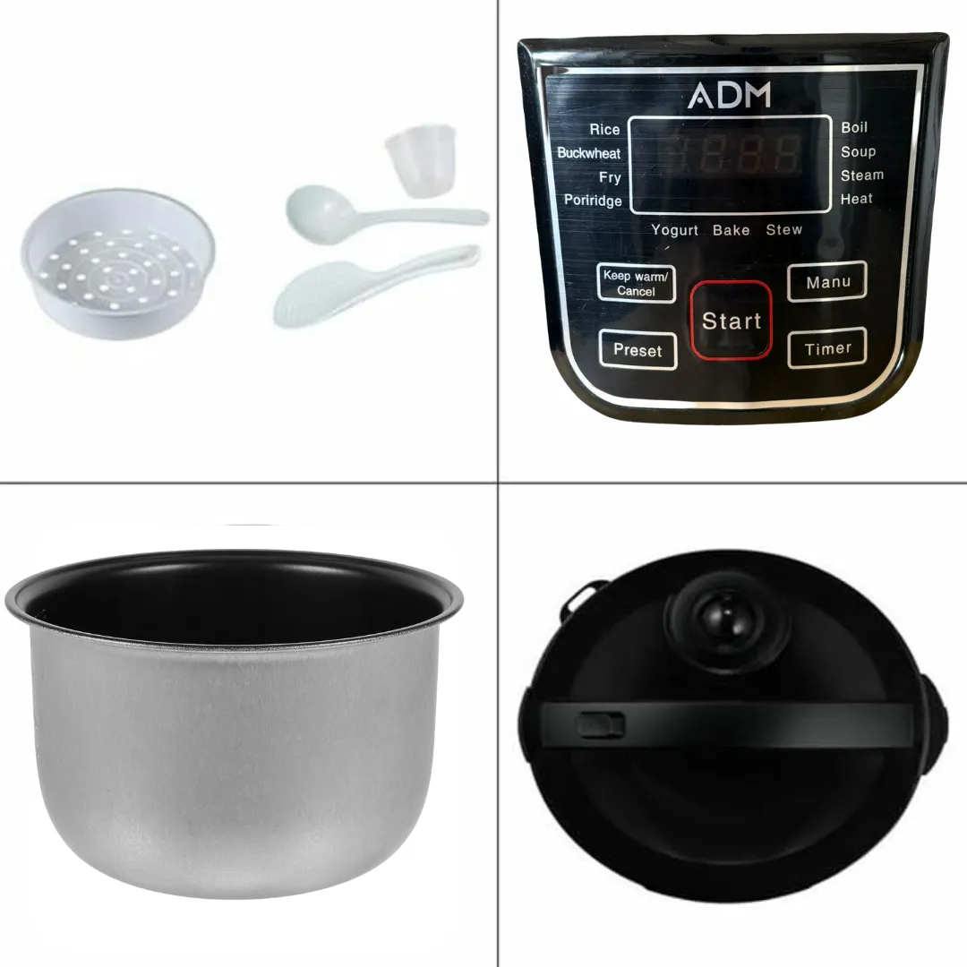 ADAMANTA ADM 474 multicooker elettrico 4 litri ceramica