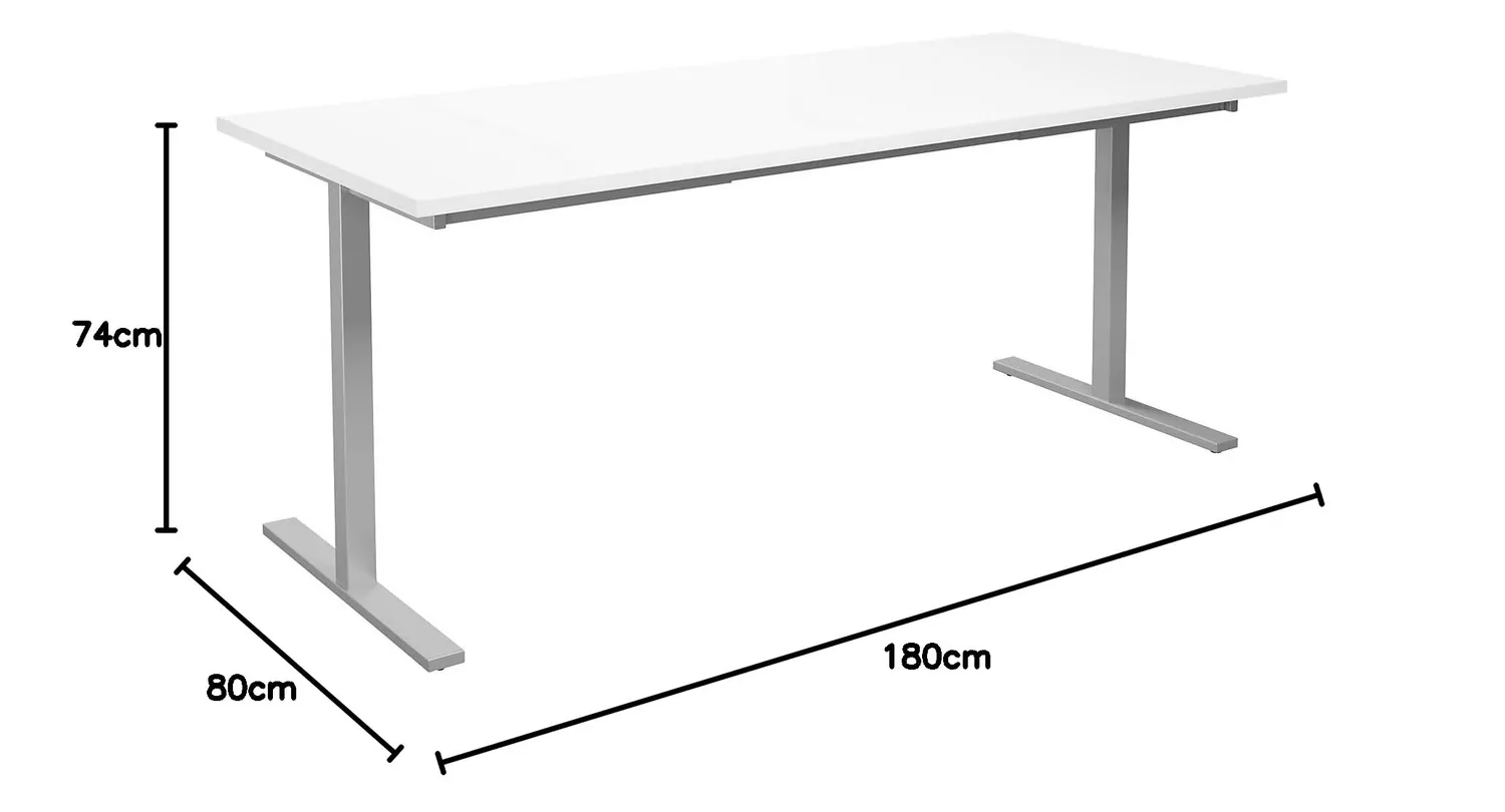 Kaiserkraft DUO-T tavolo ufficio 740 mm piano laminato