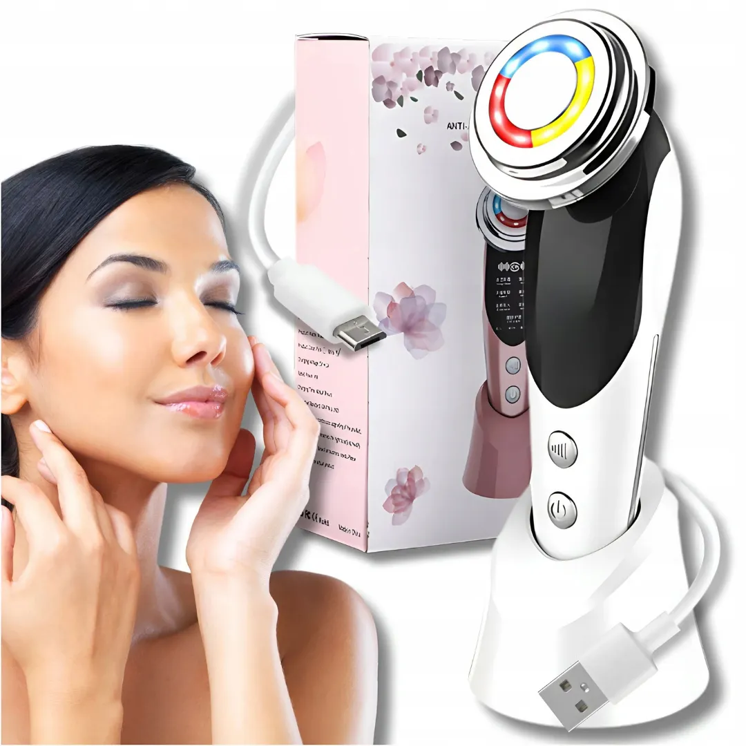 ADAMANTA 7-in-1 Anti-Aging & Skin Rejuvenation Device 7057 dispositivo viso EMS RF LED