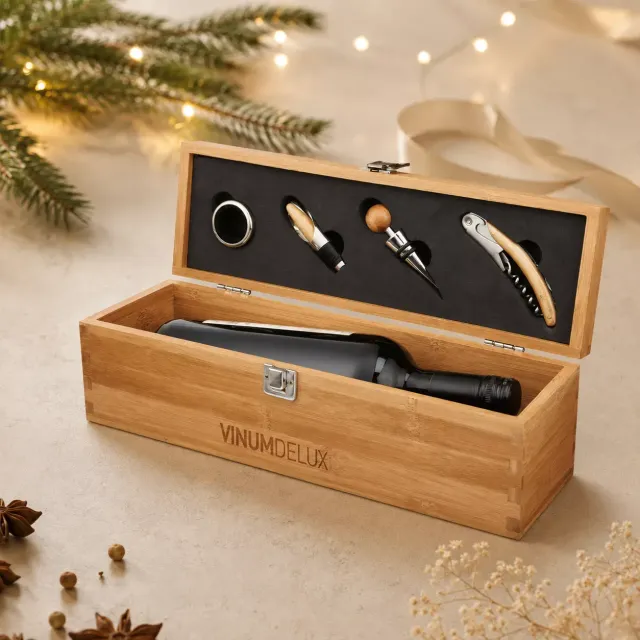 3BPRO MO8293-40 scatola in bambù per vino con accessori