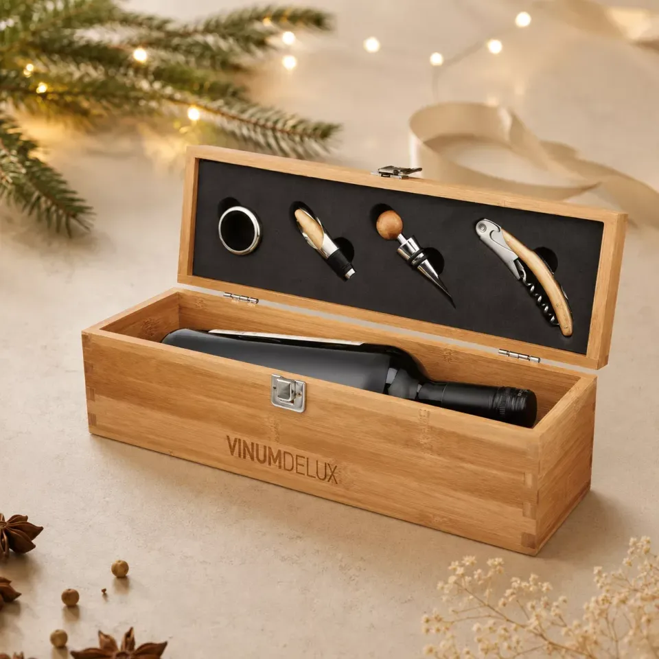 3BPRO MO8293-40 scatola in bambù per vino con accessori