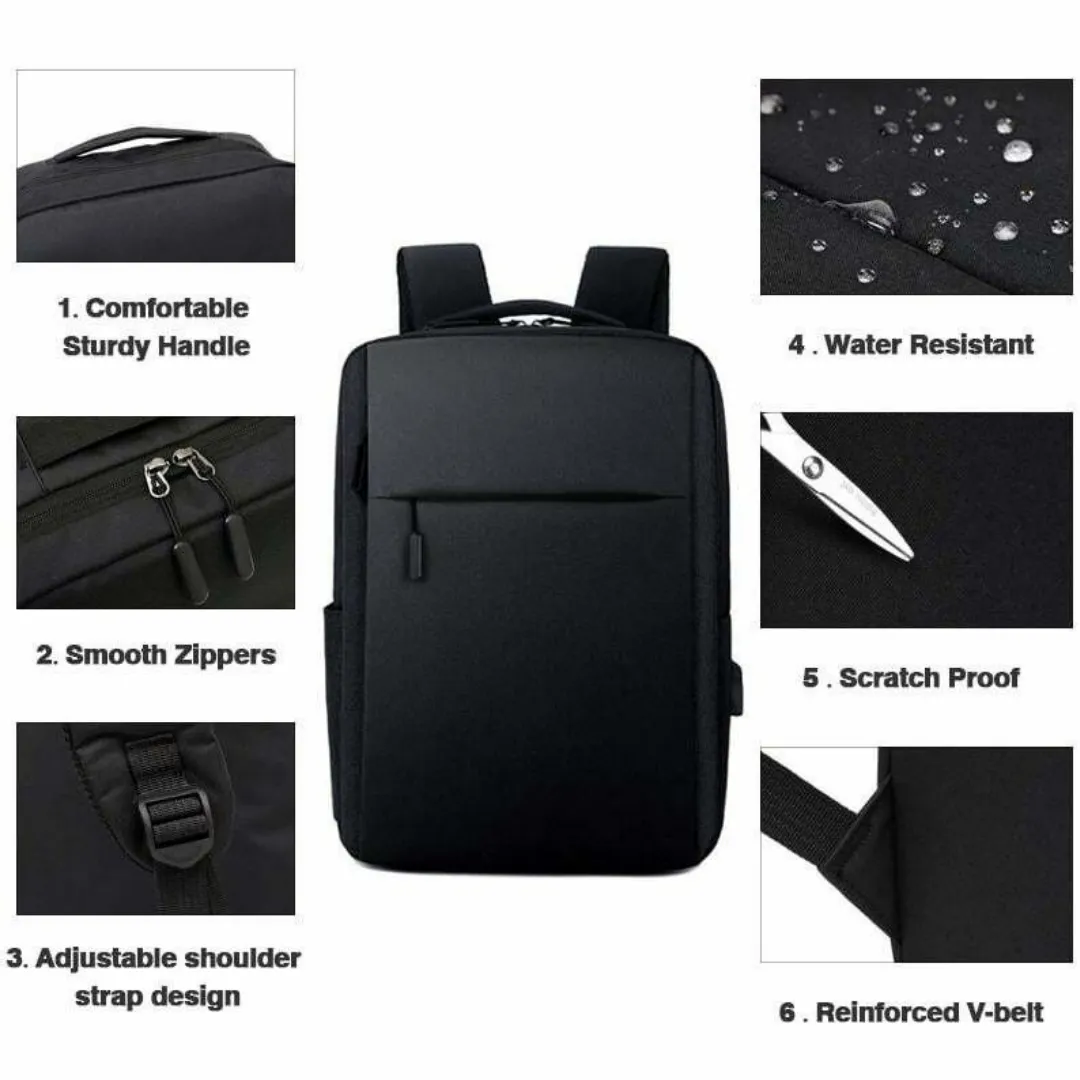 ADAMANTA 2038 zaino antifurto impermeabile con porta USB 20 L