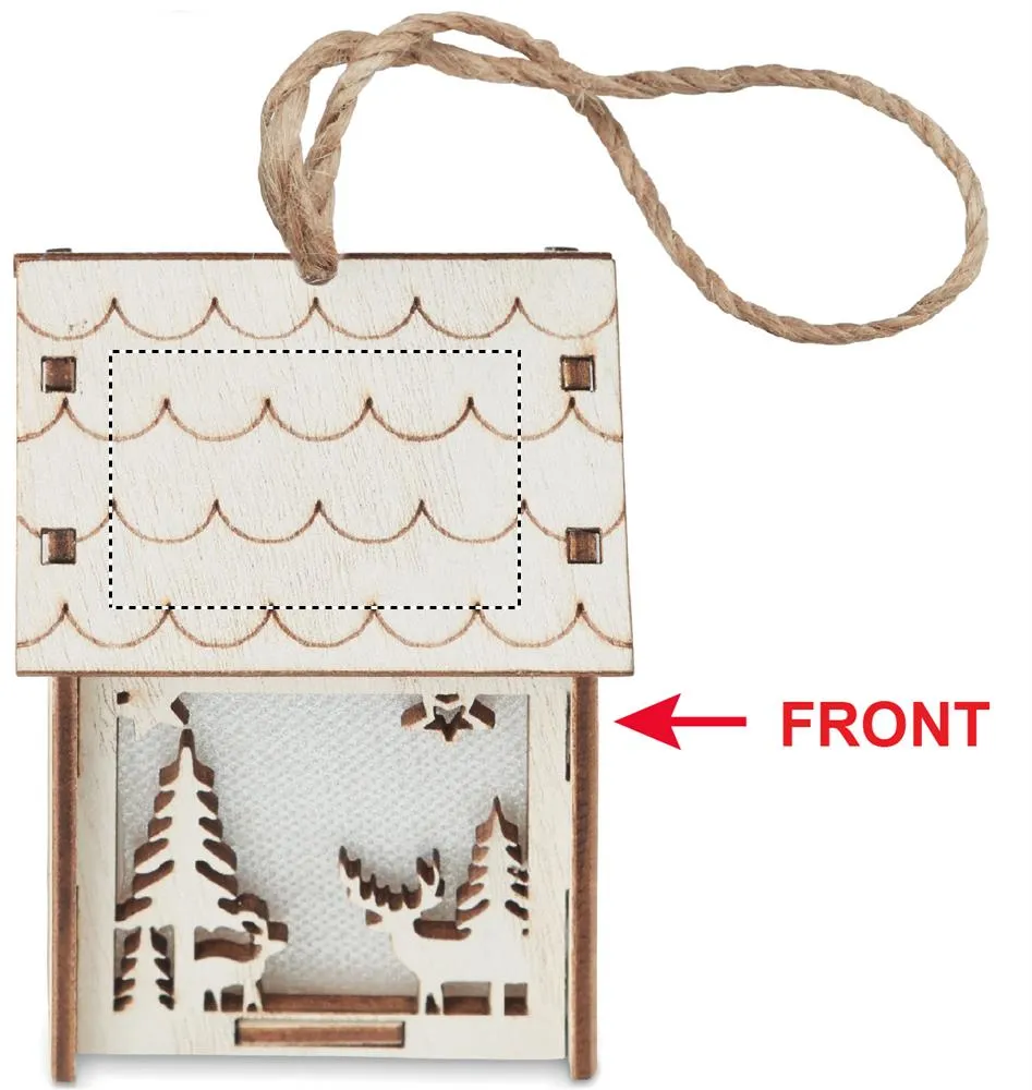 3BPRO CX1463-40 casetta Natale luminosa MDF 8 cm