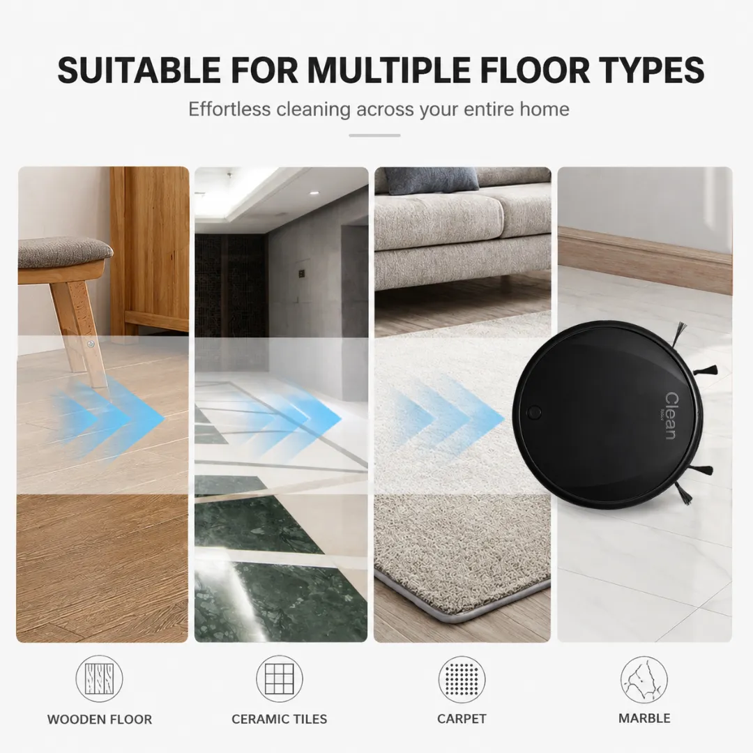 ADAMANTA 317 aspirapolvere robot compatto con mocio USB