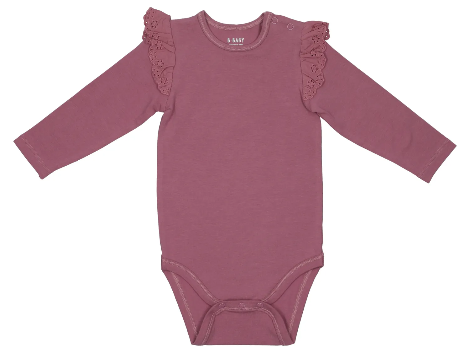 Wibra Ruffle body neonato maniche lunghe cotone