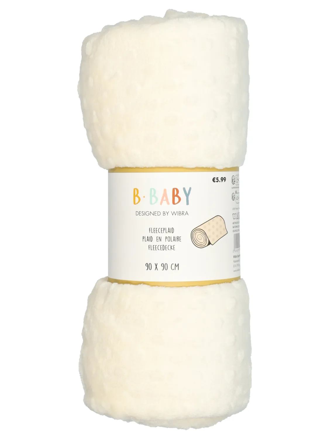 Wibra coperta neonato pile bubble 90x90 cm