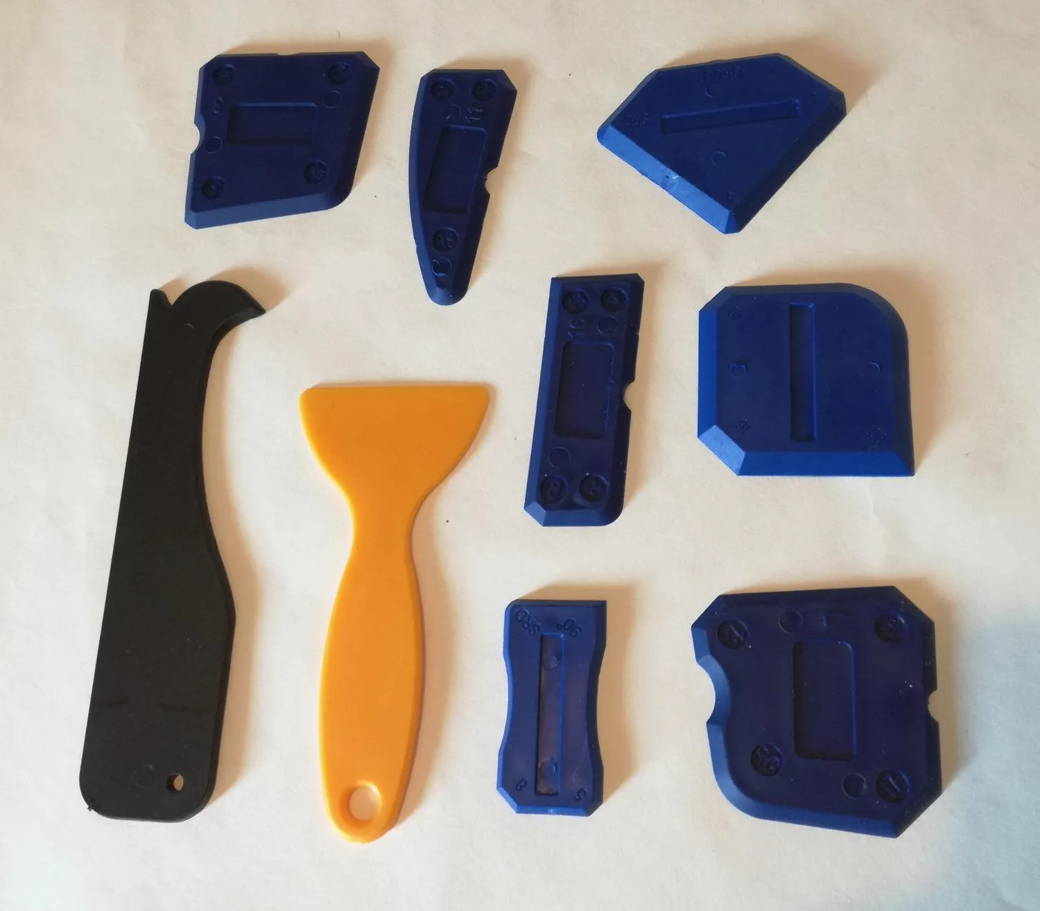 Amteker Kit Spatole Silicone 9 Pezzi per Fughe