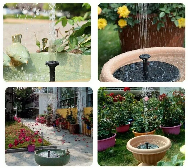 ADAMANTA 360 pompa fontana solare galleggiante 8 ugelli
