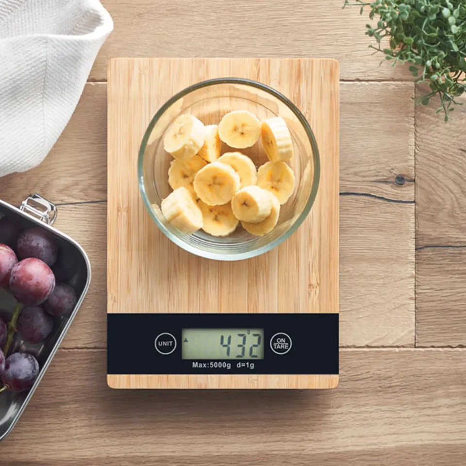 3BPRO MO6245-40 Bilancia Cucina Bambù Digitale 5 kg