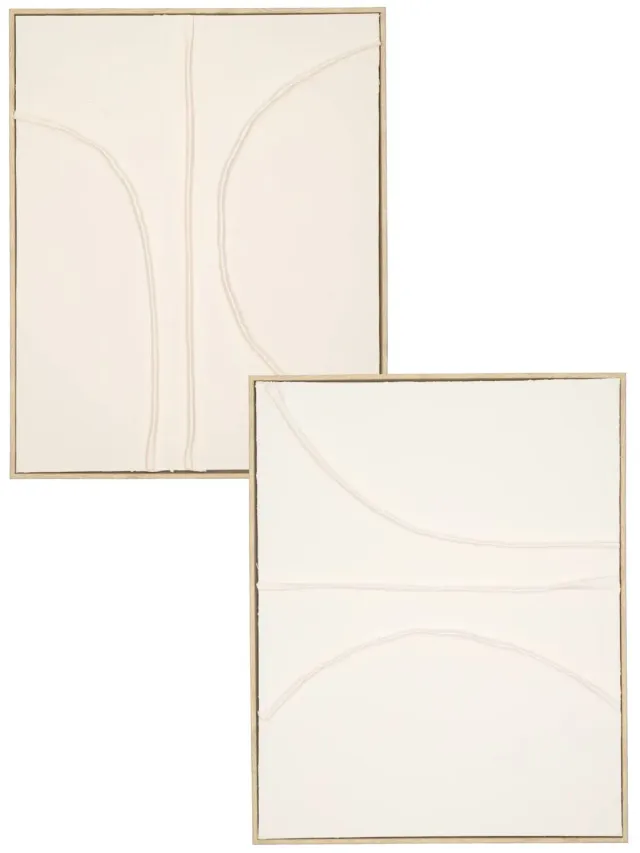 Wibra Quadro su Tela Astratto Crema