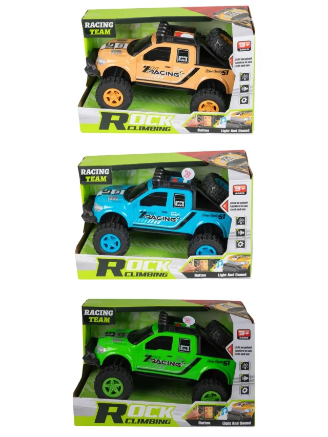 Wibra pickup fuoristrada giocattolo 27 cm con luci e suoni