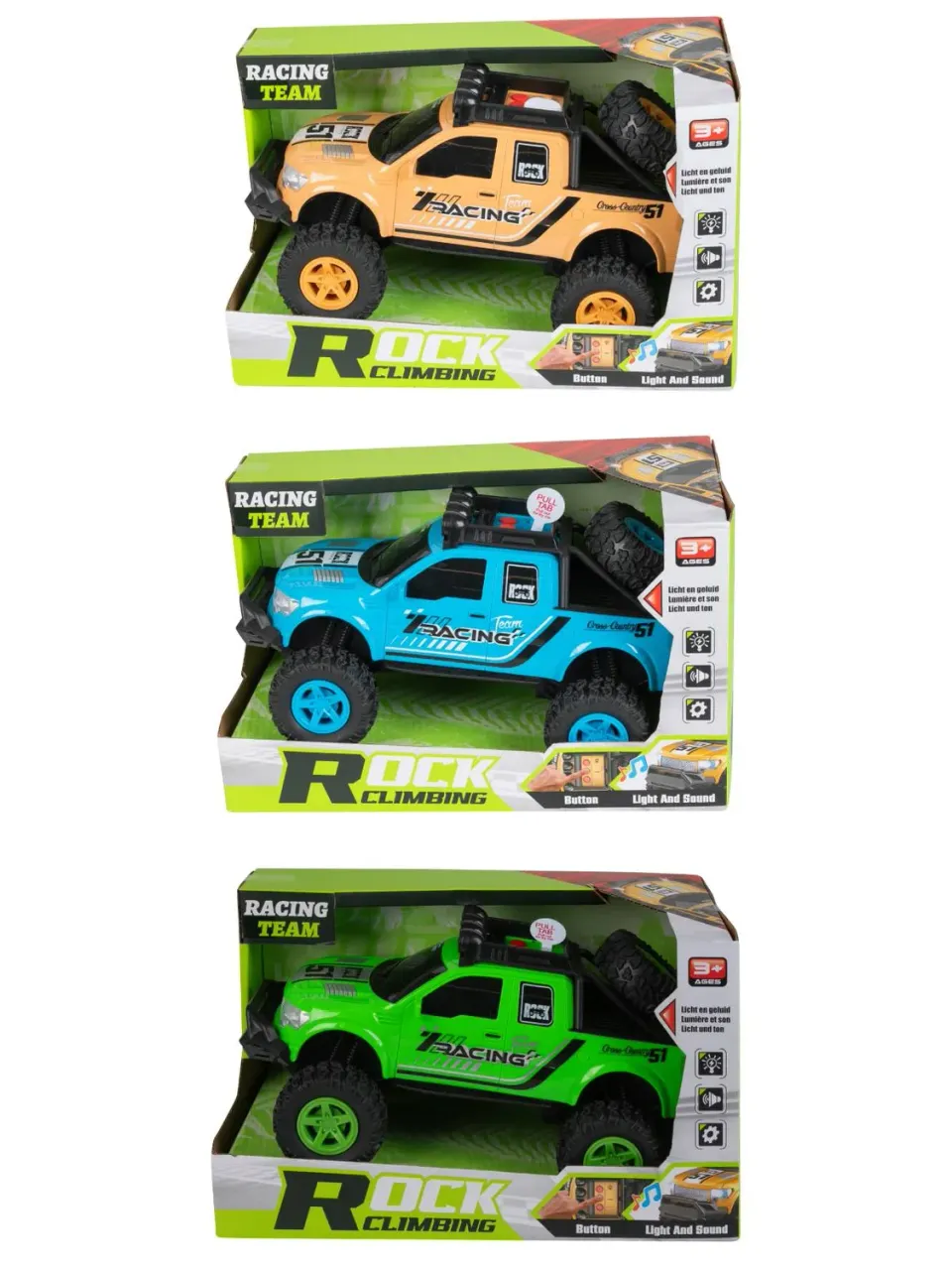 Wibra pickup fuoristrada giocattolo 27 cm con luci e suoni