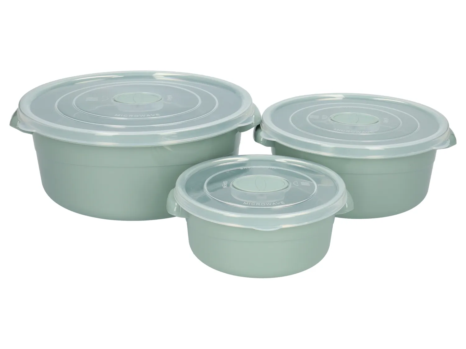 Wibra contenitori microonde set 3 pezzi impilabili