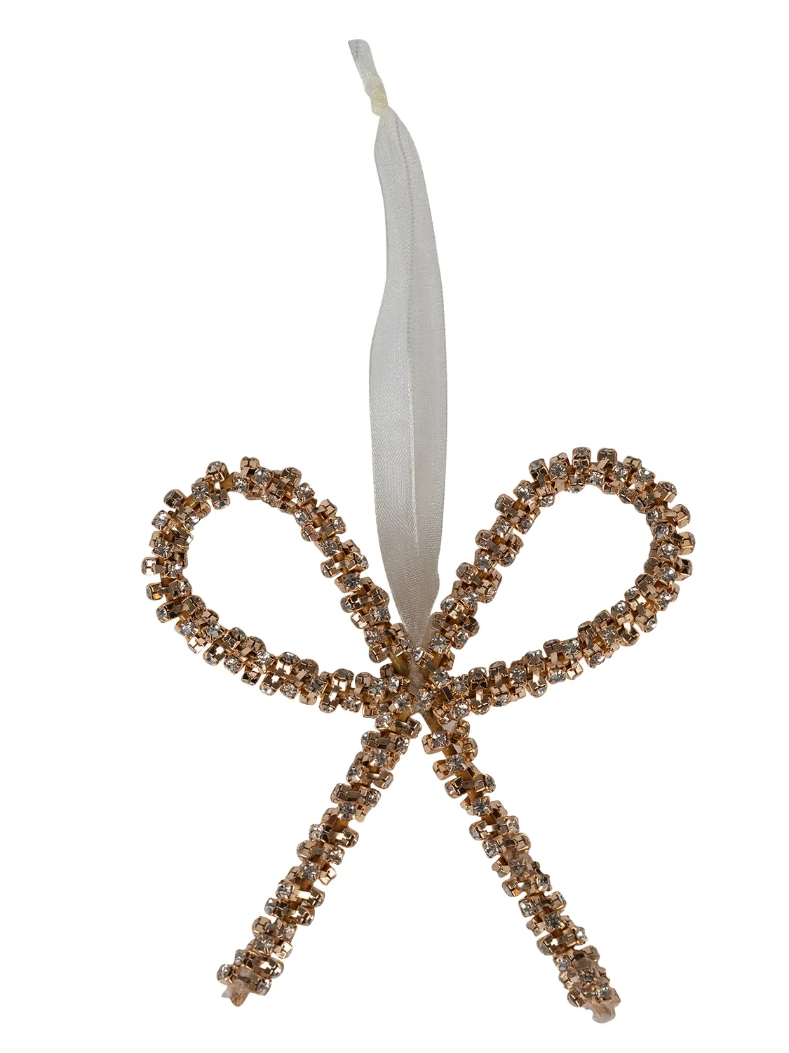 Wibra pendente natale strass oro con nastro raso