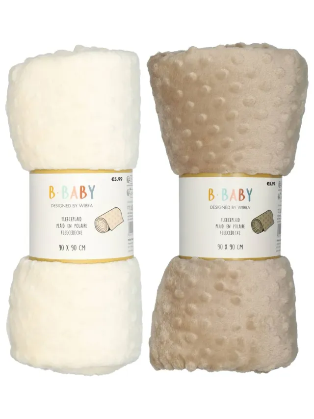 Wibra coperta neonato pile bubble 90x90 cm