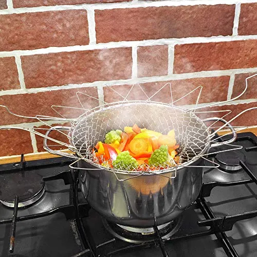 Euromarketing Multi Cestello cestello inox pieghevole vapore