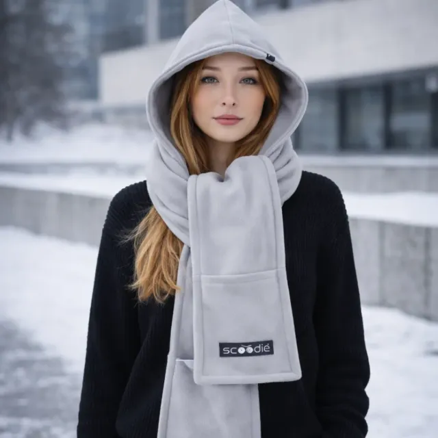 ADAMANTA Scoodie 7031 sciarpa con cappuccio in pile