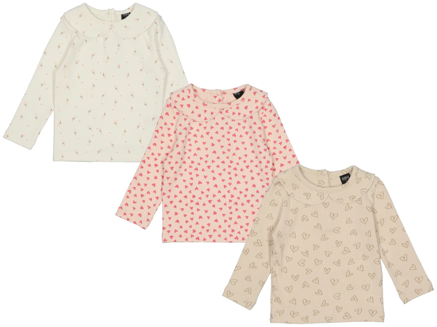 Wibra Baby T-shirt rib a maniche lunghe