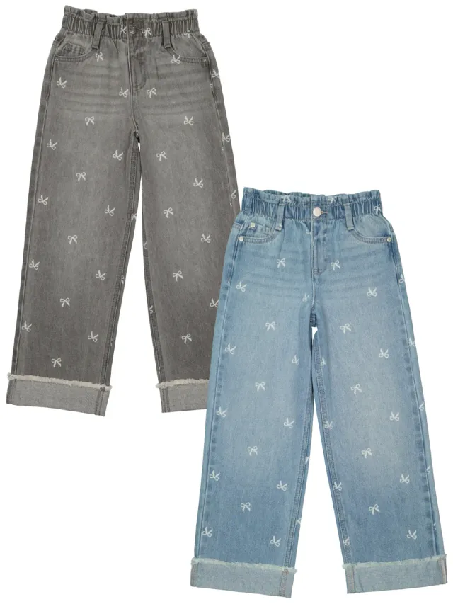 Wibra Jeans Bambina Denim con Fiocchi