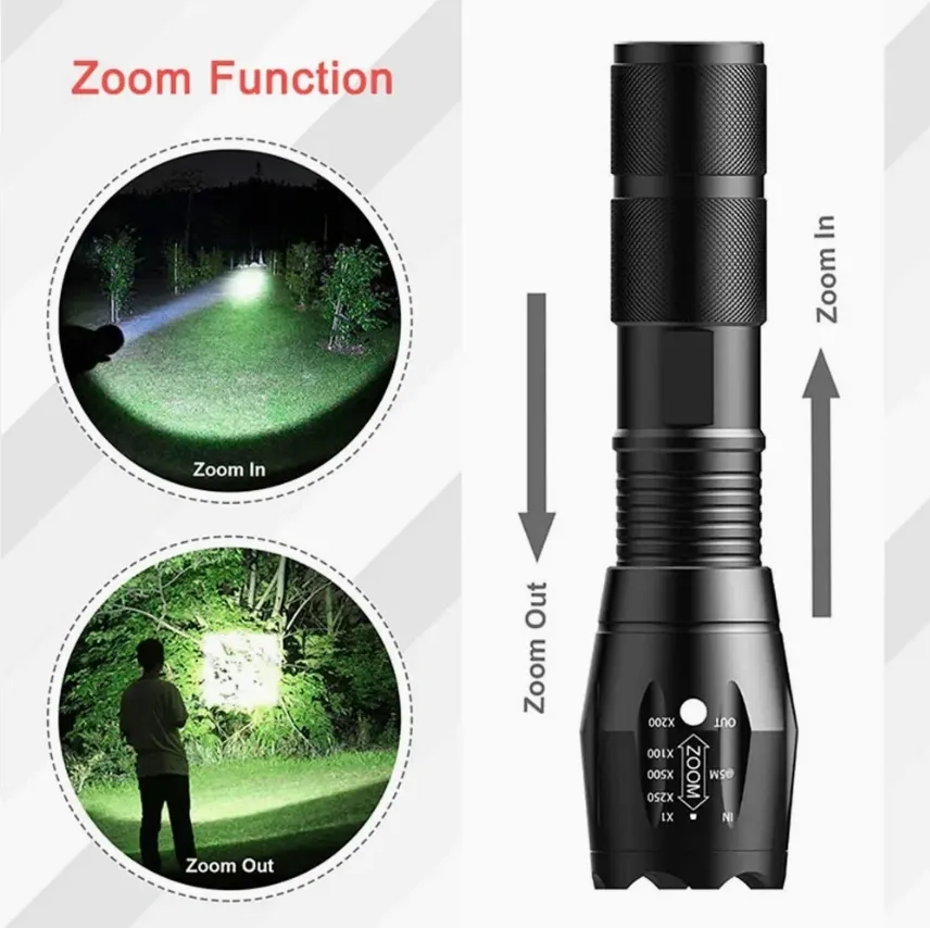 ADAMANTA TG-SD007 torcia tattica LED 180 lumen con zoom