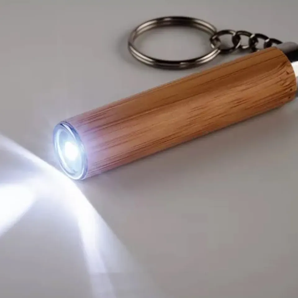 3BPRO MO6894-40 mini torcia portachiavi in bambù LED