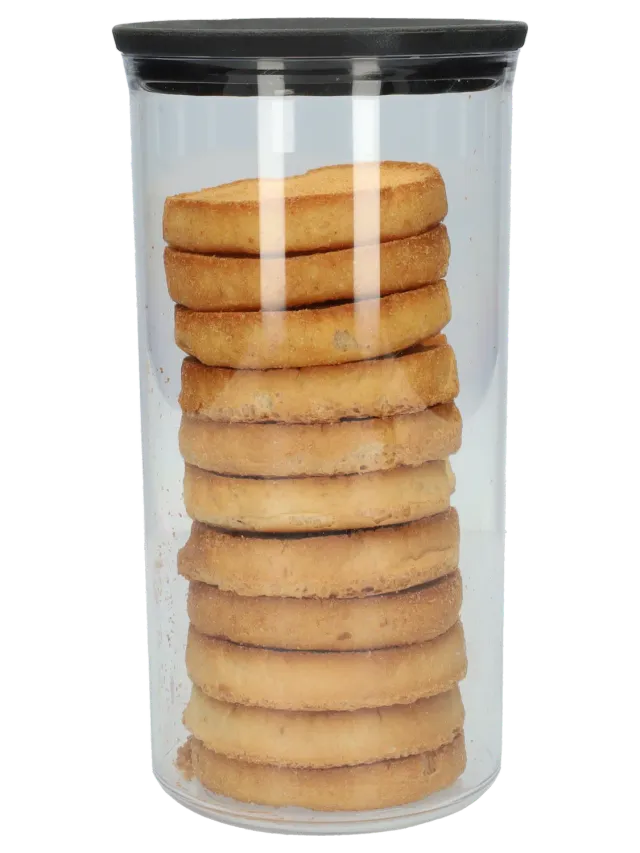 Wibra barattolo per fette biscottate trasparente 22 cm