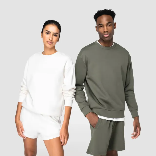 3BPRO NS435 felpa girocollo unisex in cotone biologico