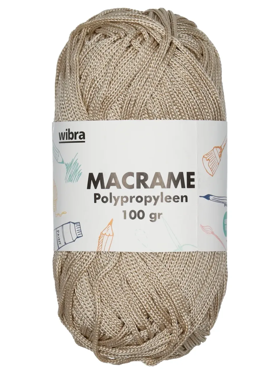 Wibra Macramé Filato Beige 100g 140m polipropilene