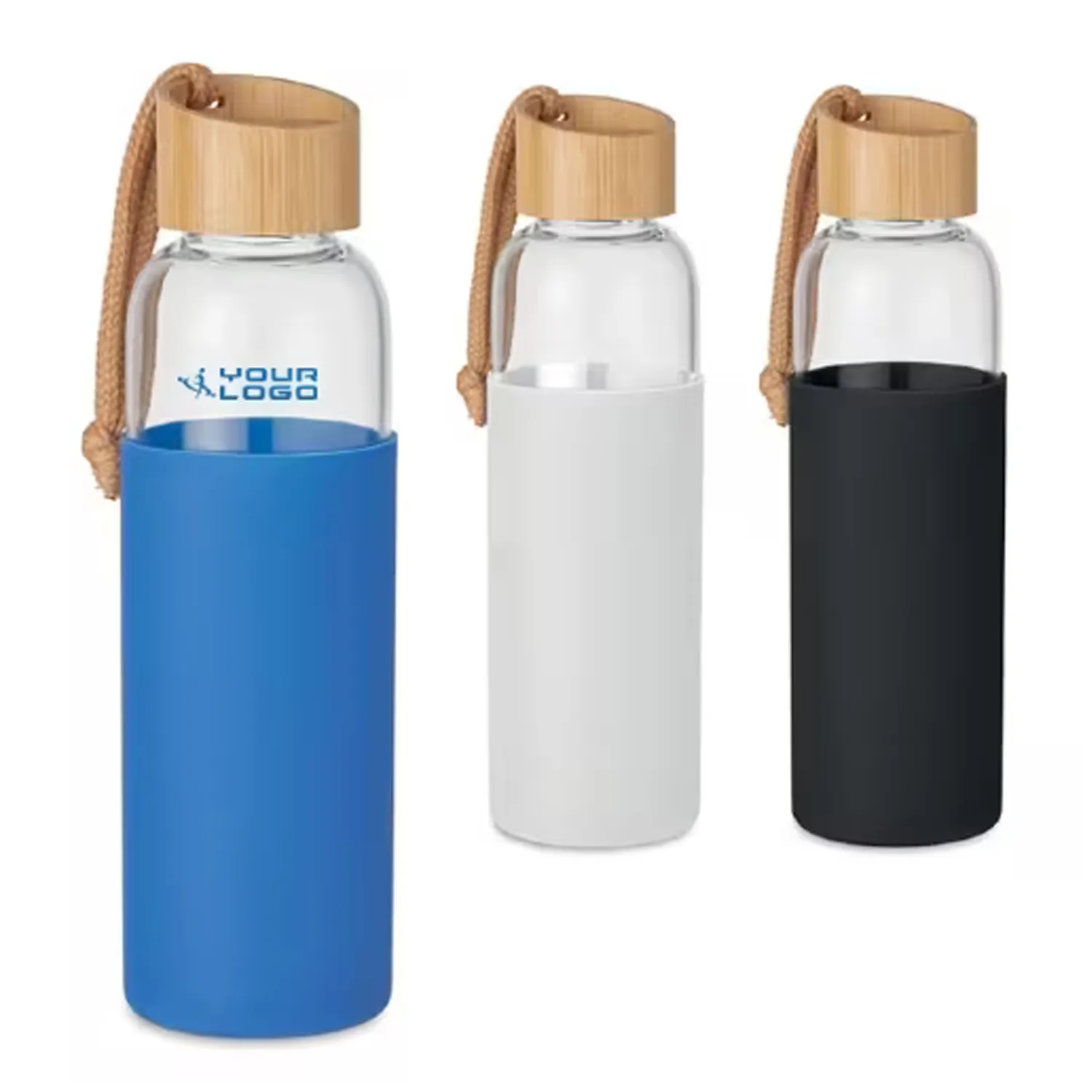 3BPRO MO6845 bottiglia vetro 500 ml silicone bambù