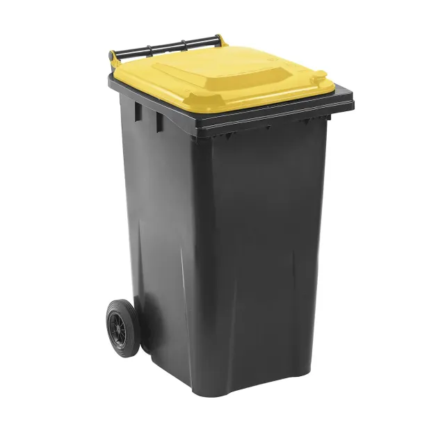 Kaiserkraft bidone rifiuti DIN EN 840 HDPE con ruote