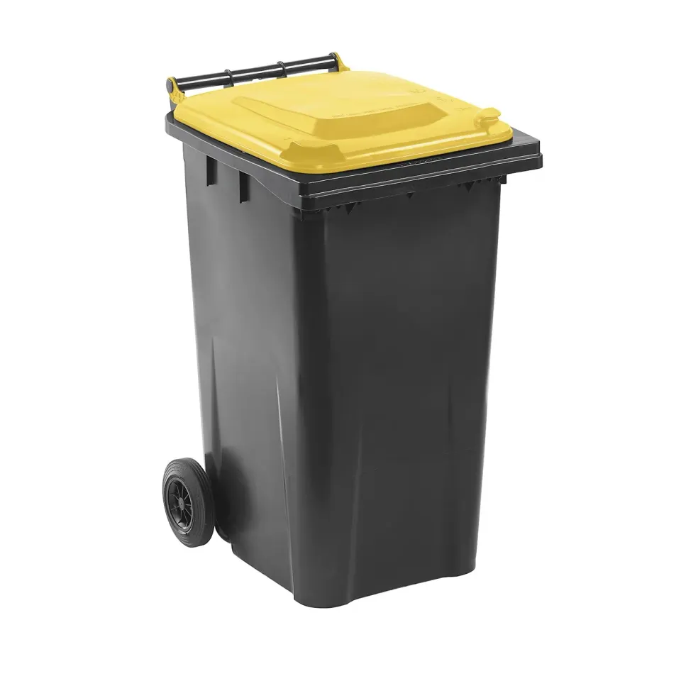 Kaiserkraft bidone rifiuti DIN EN 840 HDPE con ruote
