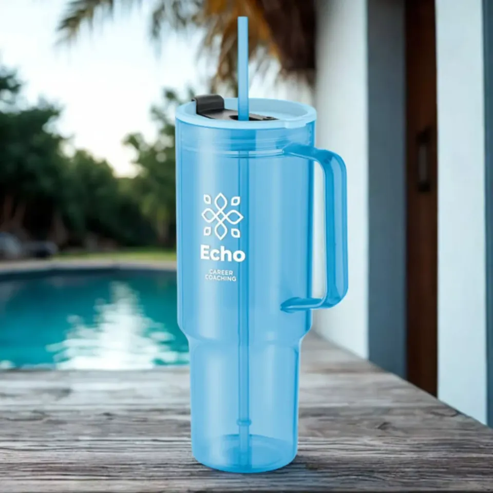 3BPRO MO2964 bicchiere RPET 1200 ml con cannuccia