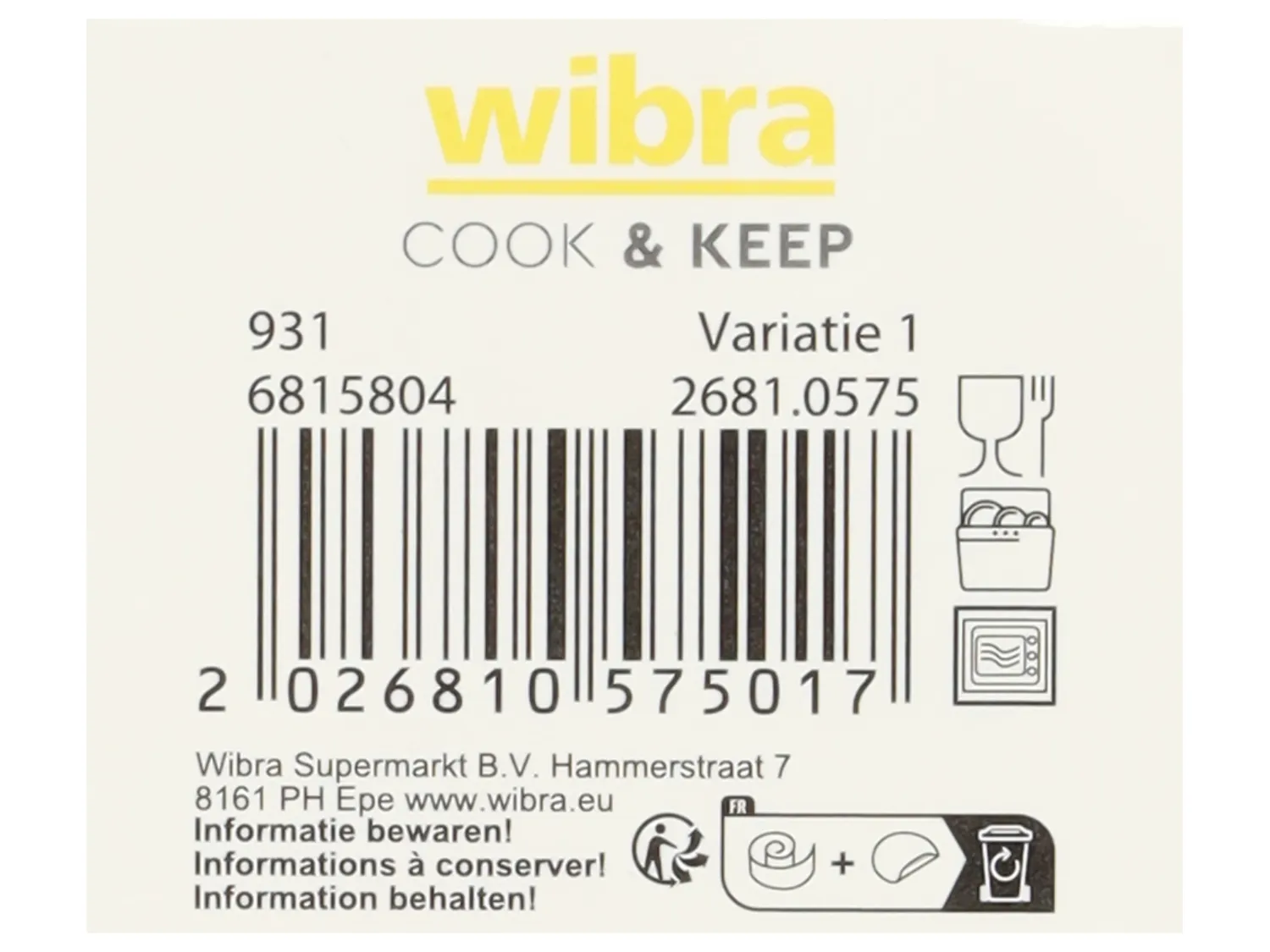 Wibra Ciotole Microonde 15,5 cm 4 Pezzi con Manico