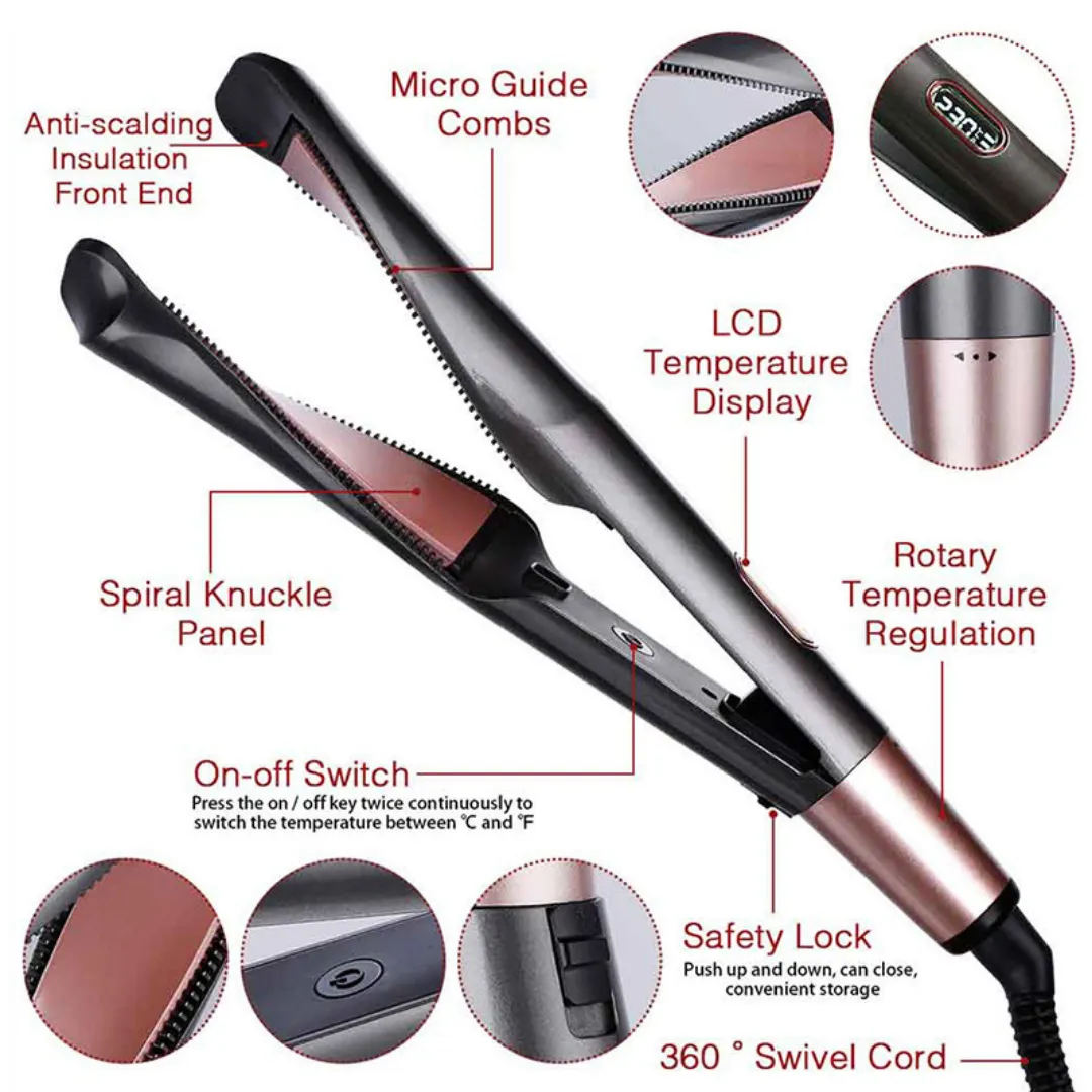 ADAMANTA Ceramic Hair Straightener 2in1 Curler piastra capelli SKU 314 ceramica