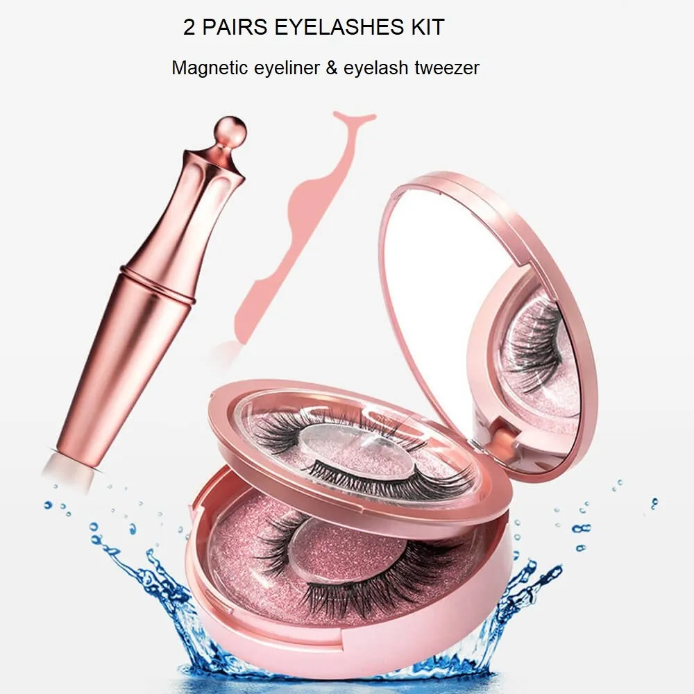 ADAMANTA 3D ciglia magnetiche 7 paia con eyeliner