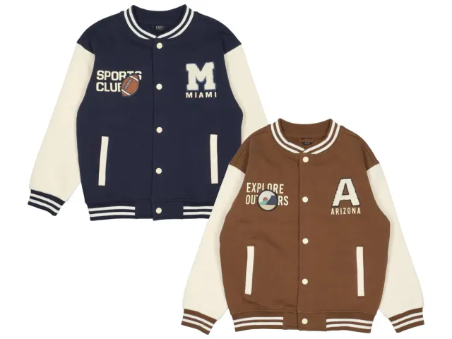 Wibra Giacca Baseball Ragazzo Cotone con Bottoni