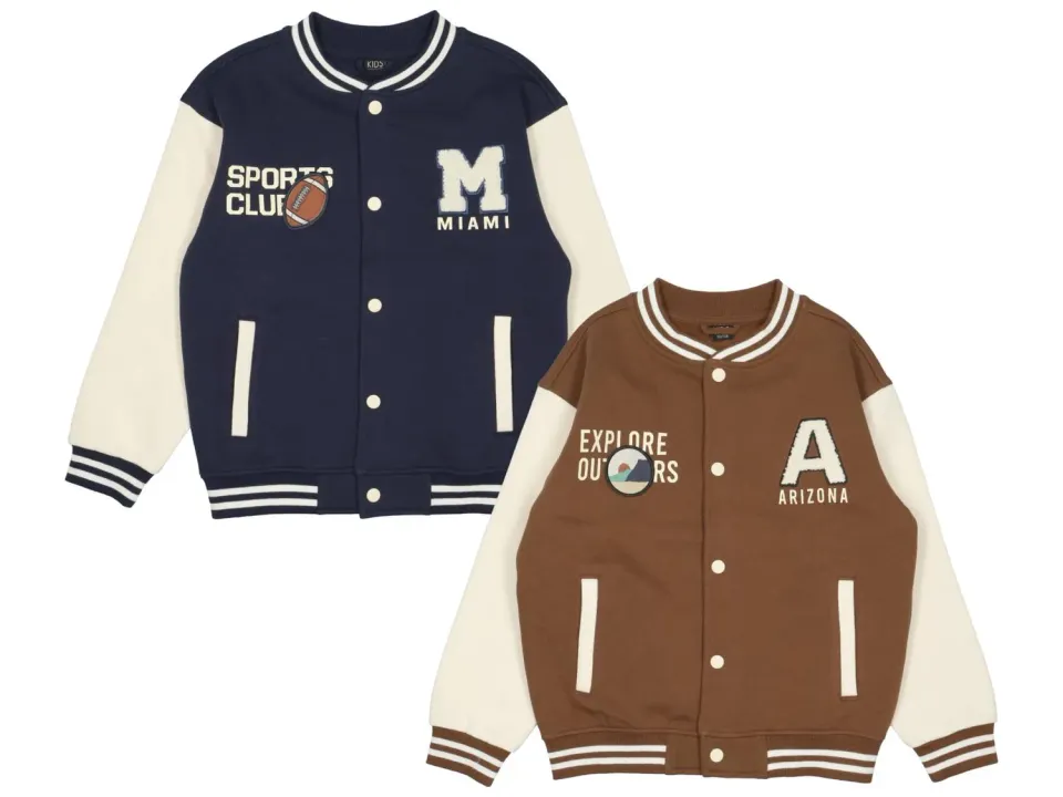 Wibra Giacca Baseball Ragazzo Cotone con Bottoni