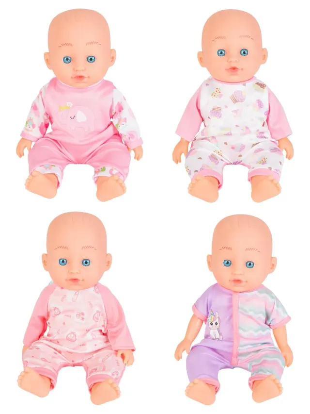 Wibra bambola baby 30 cm con vestito occhi azzurri