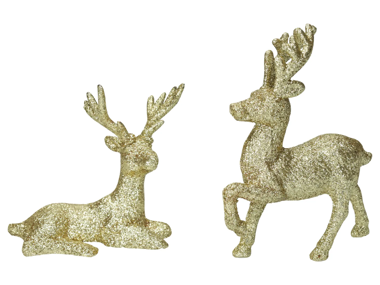 Wibra Renne Glitter decorazione natale 2 pezzi glitter