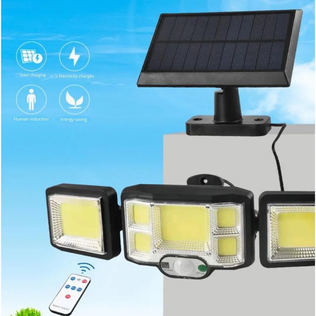 ADAMANTA 204 COB Lampada Solare Giardino Telecomando
