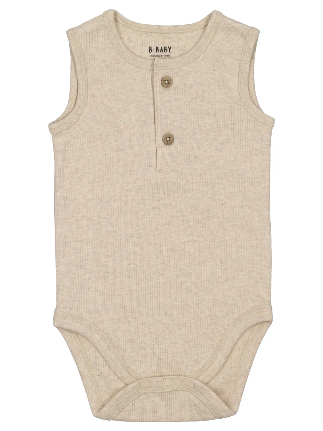 Wibra Pagliaccetto Neonato Henley Costina Cotone Smanicato