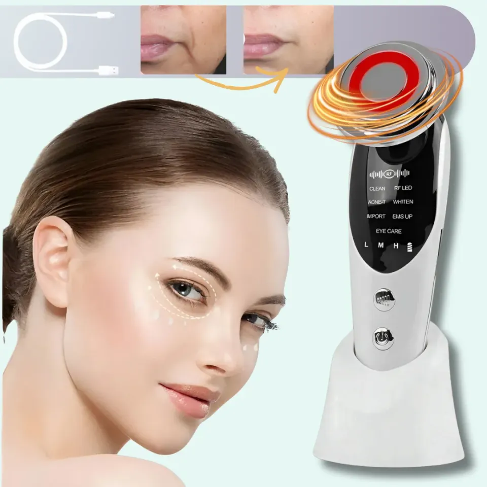 ADAMANTA 7-in-1 Anti-Aging & Skin Rejuvenation Device 7057 dispositivo viso EMS RF LED