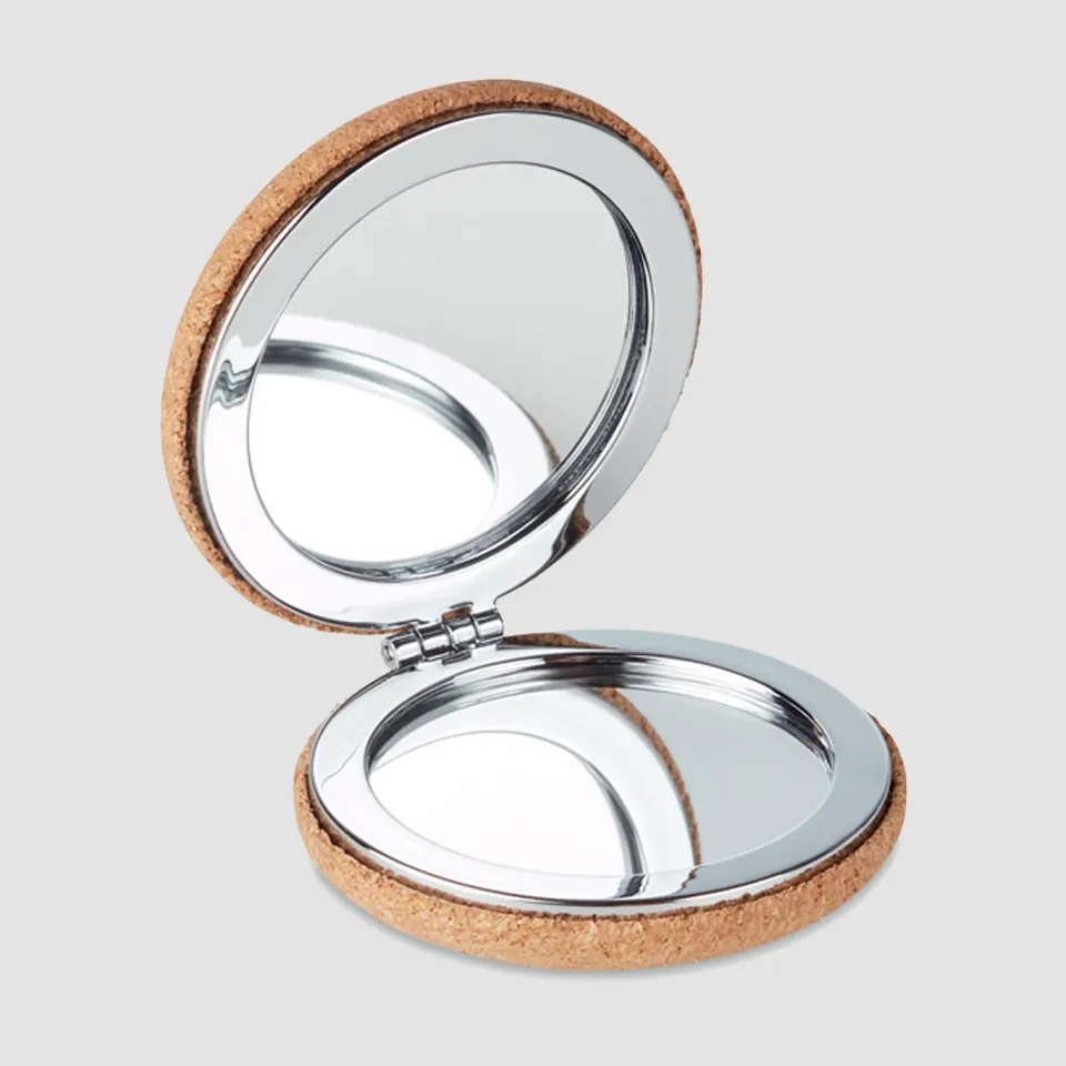 3BPRO MO9799-13 specchio tascabile doppio in sughero naturale