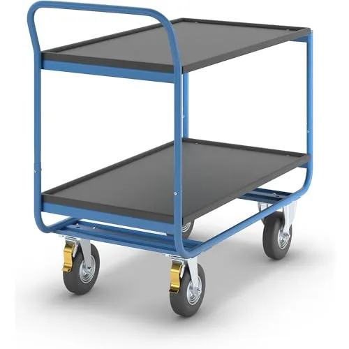 Eurokraft Pro carrello servizio 150 kg 2 pianali MDF