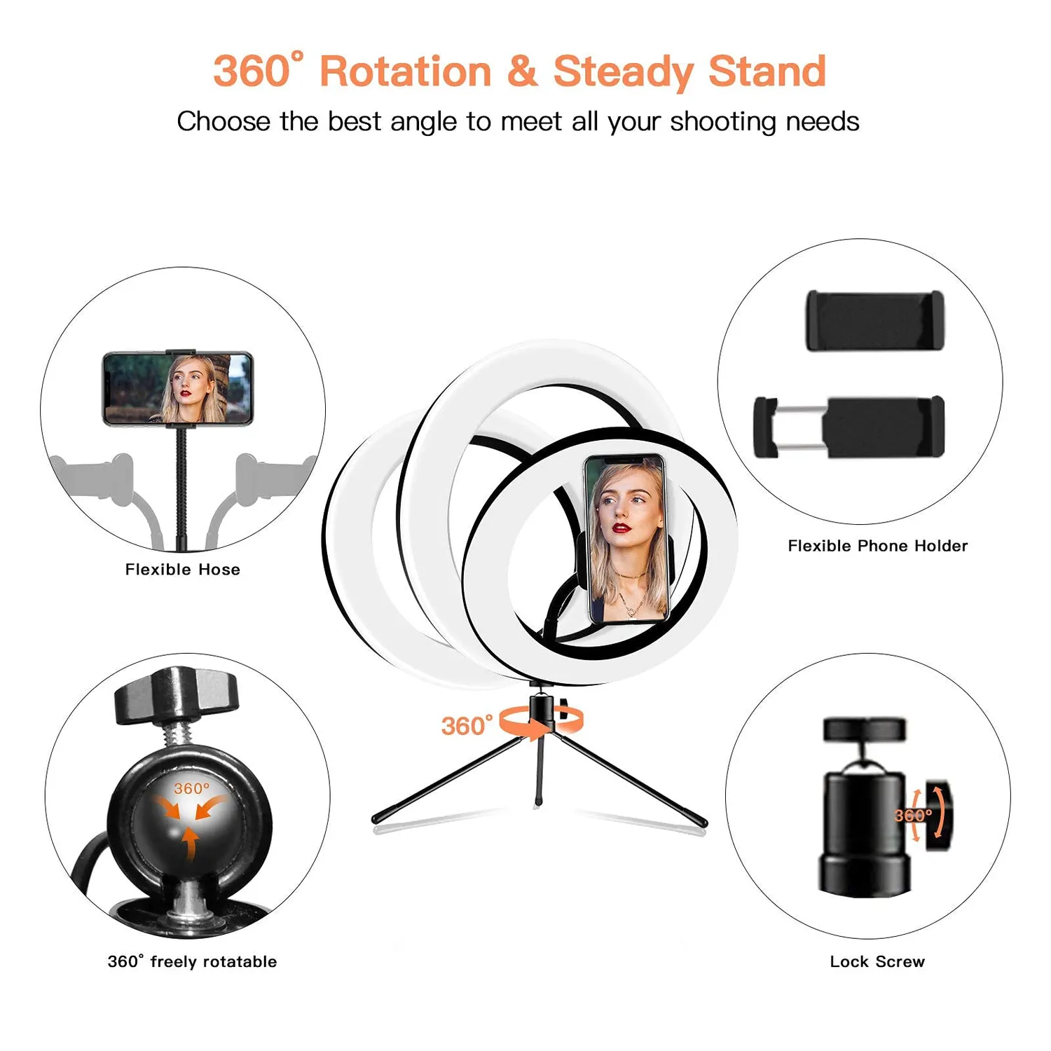 Action Ring Light luce ad anello 10 pollici con treppiede RGB
