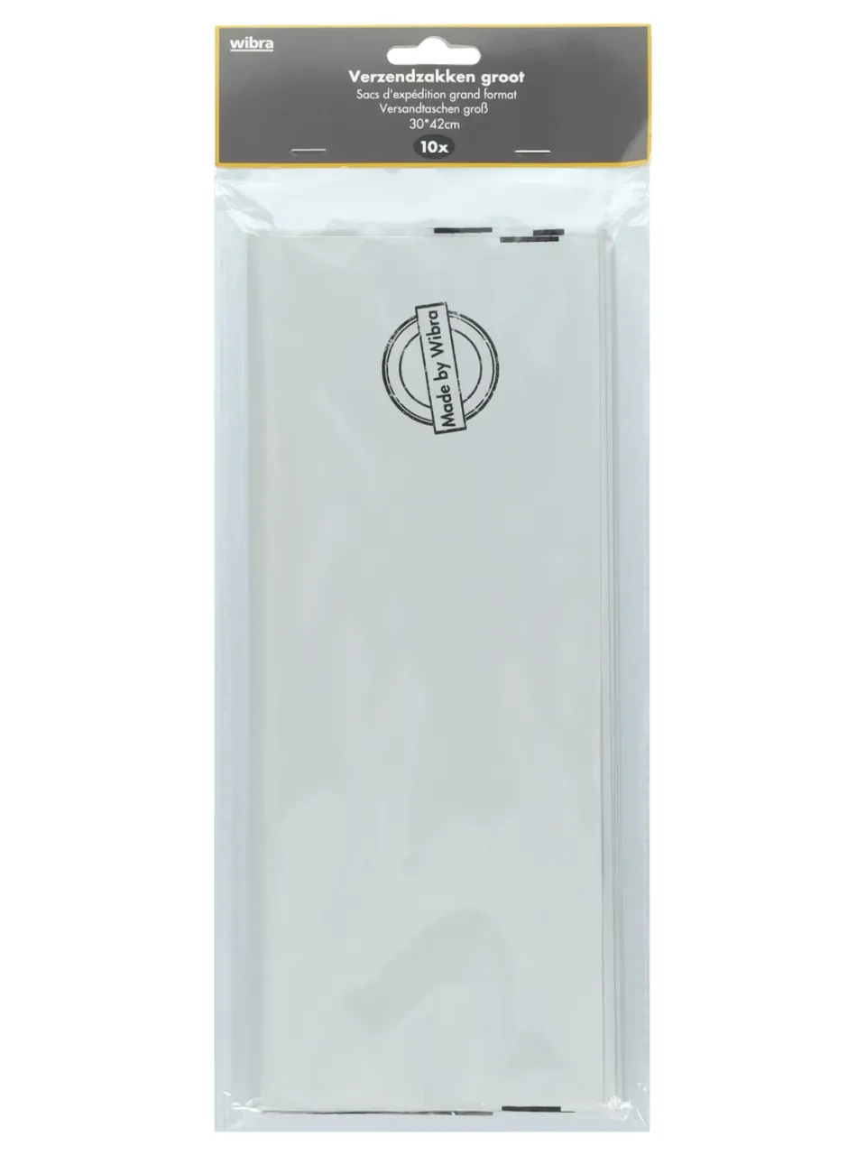 Wibra buste spedizione plastica riciclata con strip