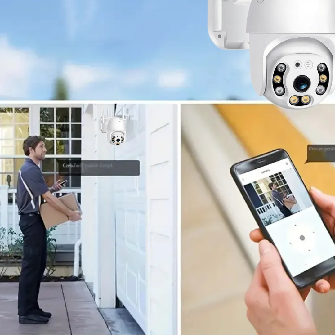 ADAMANTA telecamera IP esterno rotante Full HD WiFi